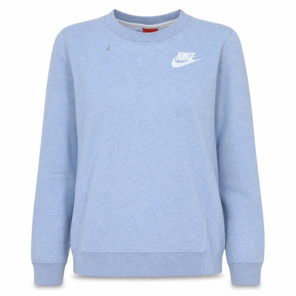 Nike Women's Blue Long Sleeve Basic Crew Neck Sweatshirt XS