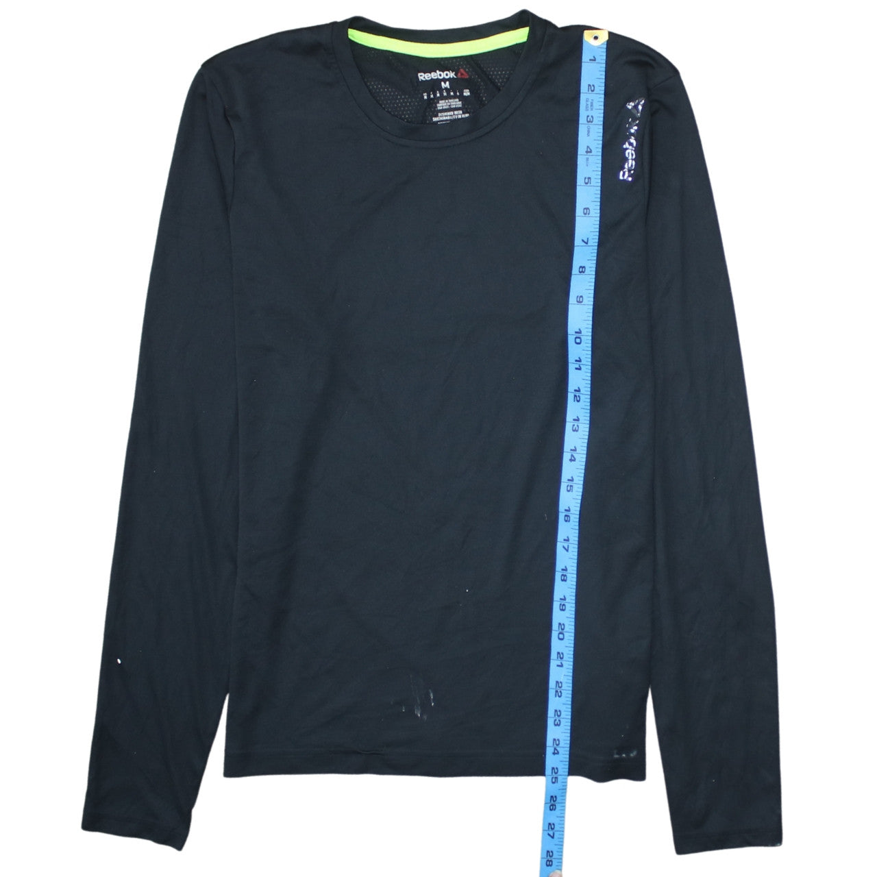 Reebok Mens Black Long Sleeve Athletic Training Top M
