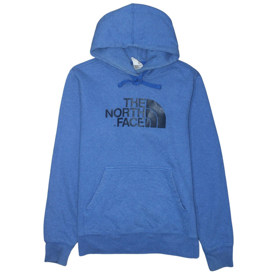 The North Face Men's Blue Pullover Hoodie S Fleece Logo Sweatshirt