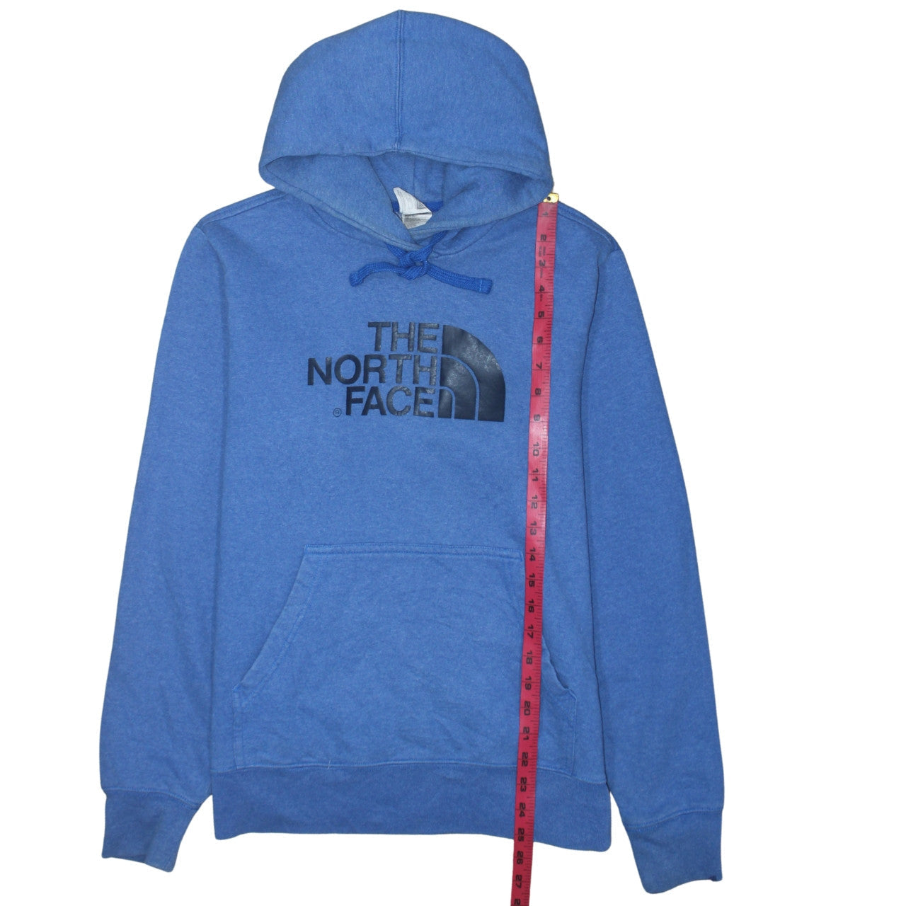 The North Face Men's Blue Pullover Hoodie S Fleece Logo Sweatshirt