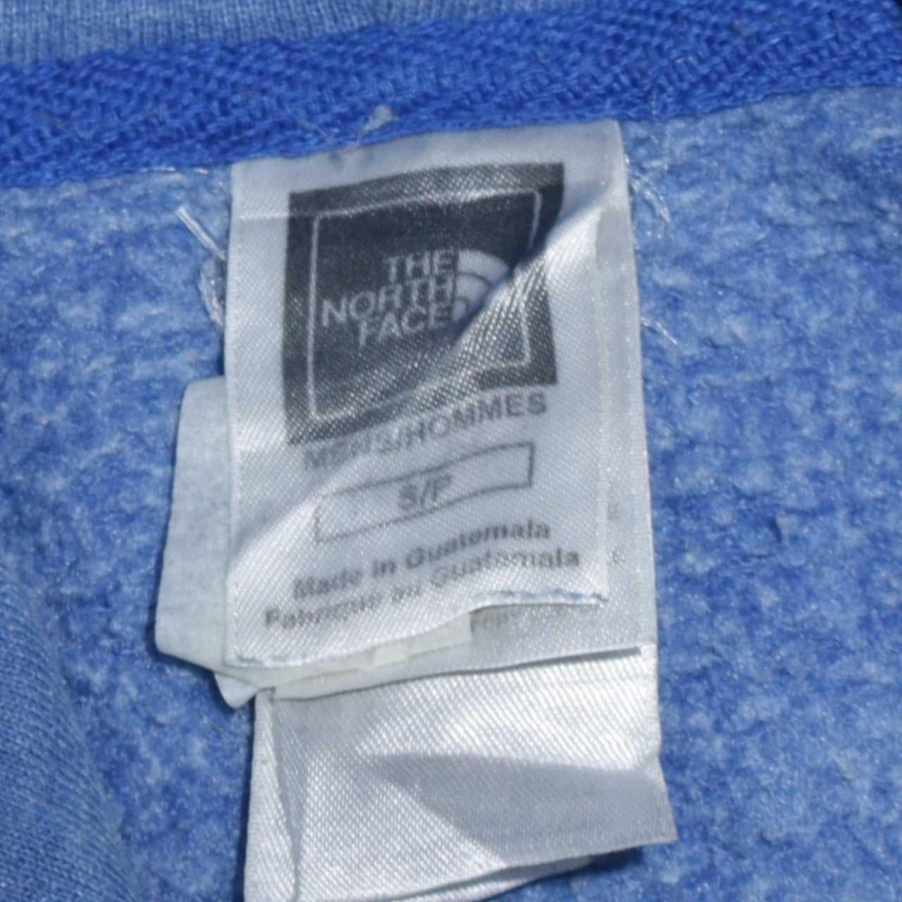 The North Face Men's Blue Pullover Hoodie S Fleece Logo Sweatshirt