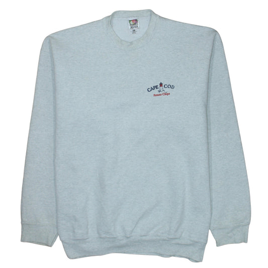 Fruit of the Loom Mens Grey 2XL Pullover Crew Neck Sweatshirt
