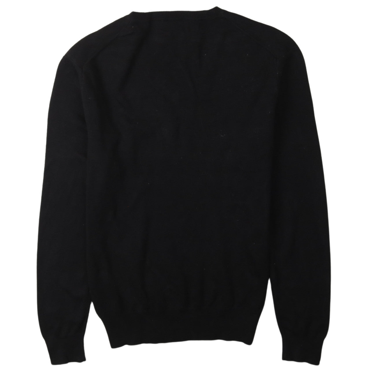 Ralph Lauren Men's Black Slim Fit Pima Cotton V-Neck Jumper Size S