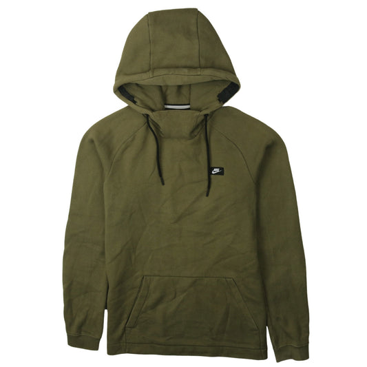 Nike Men's Green Pullover Hoodie Size S Regular Fit Fleece Sweatshirt