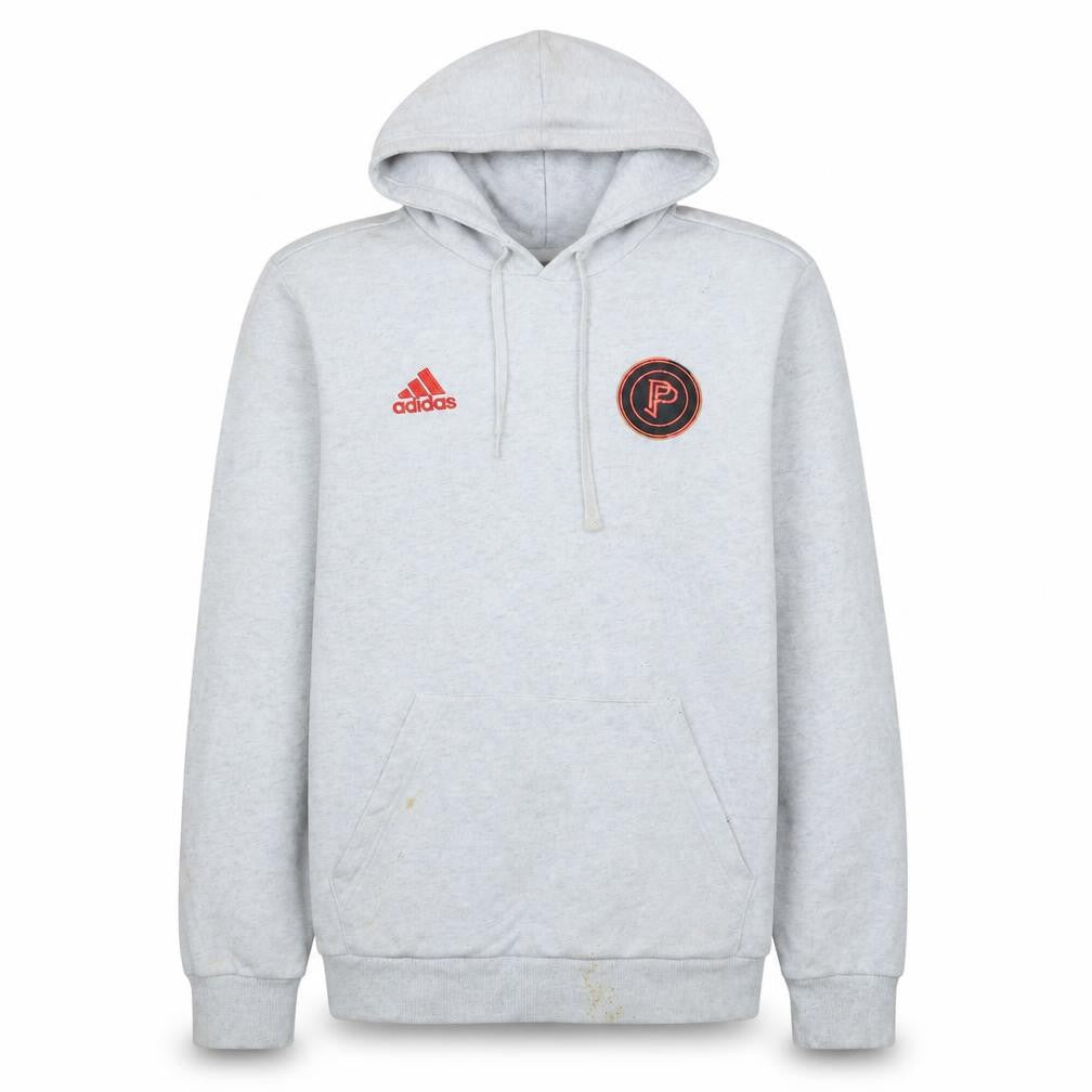 Adidas Men's Grey Pullover Hoodie Size M Sports Fleece Logo