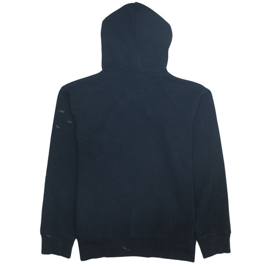 Kappa Men’s Black Small Pullover Hoodie Embroidered Logo Sportswear
