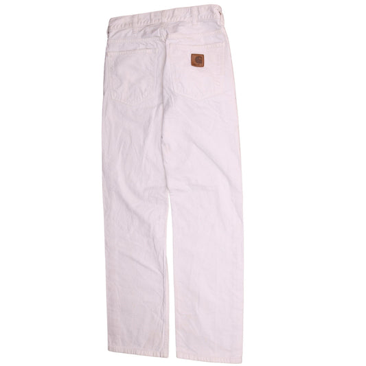 Carhartt Men's White 28x32 Straight Texas Pant Jeans