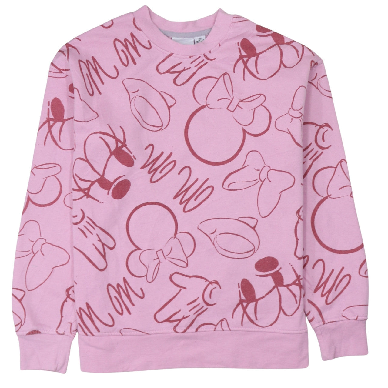 Disney Primark Women Pink Minnie Mouse Pullover Sweatshirt 2XS