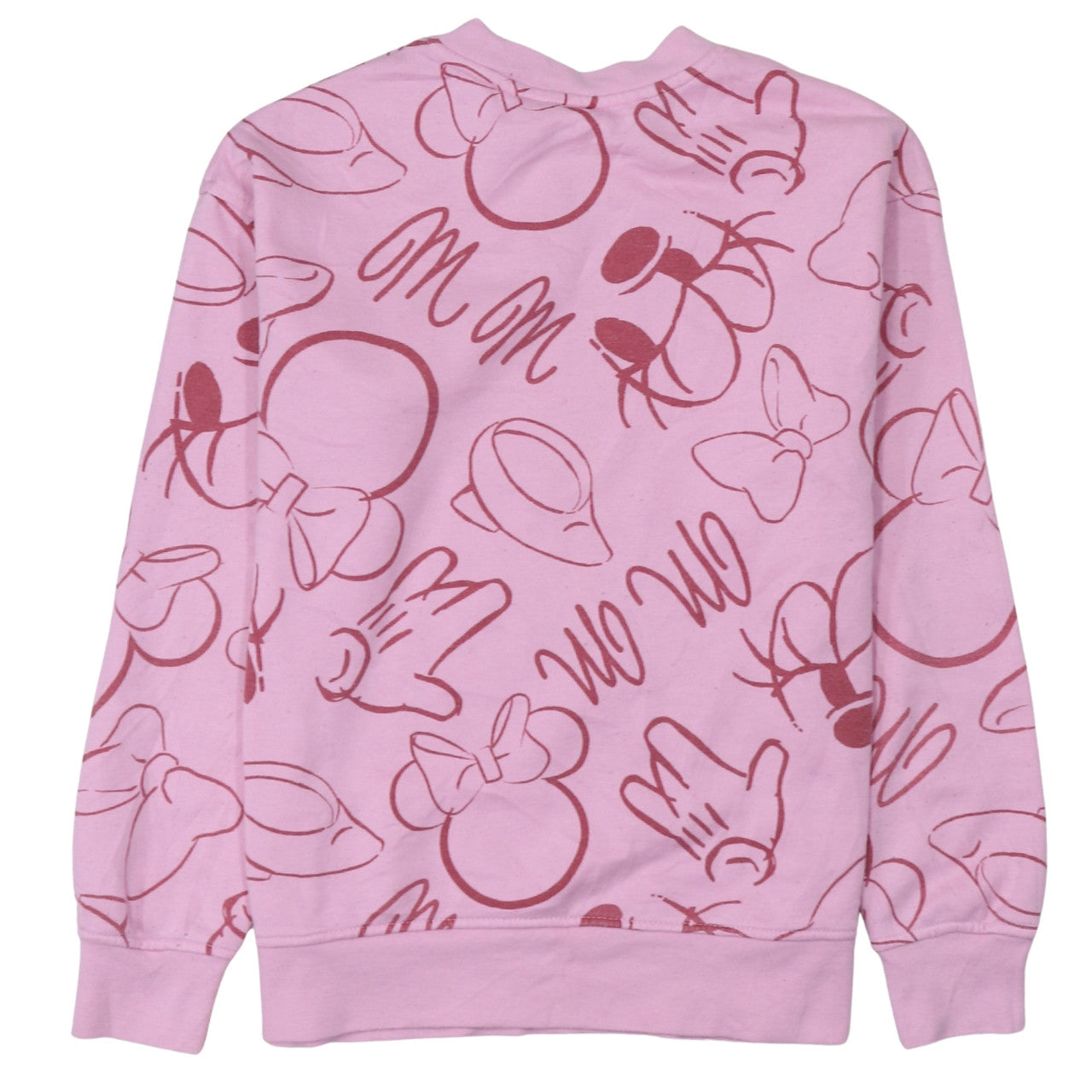 Disney Primark Women Pink Minnie Mouse Pullover Sweatshirt 2XS