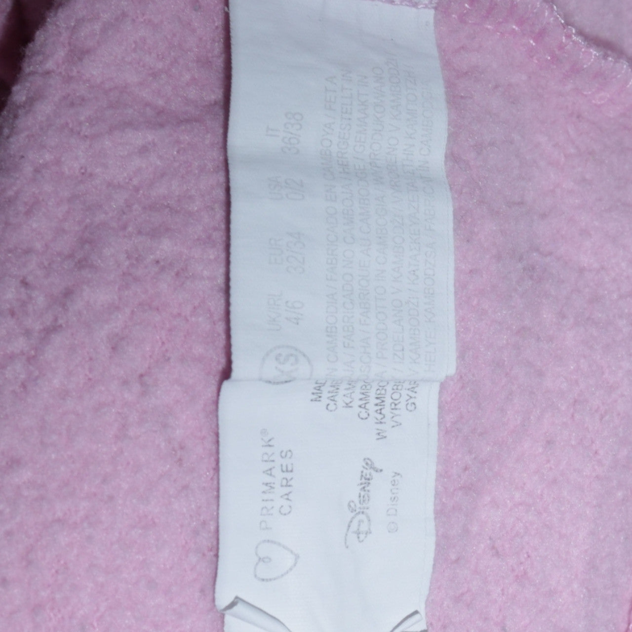 Disney Primark Women Pink Minnie Mouse Pullover Sweatshirt 2XS