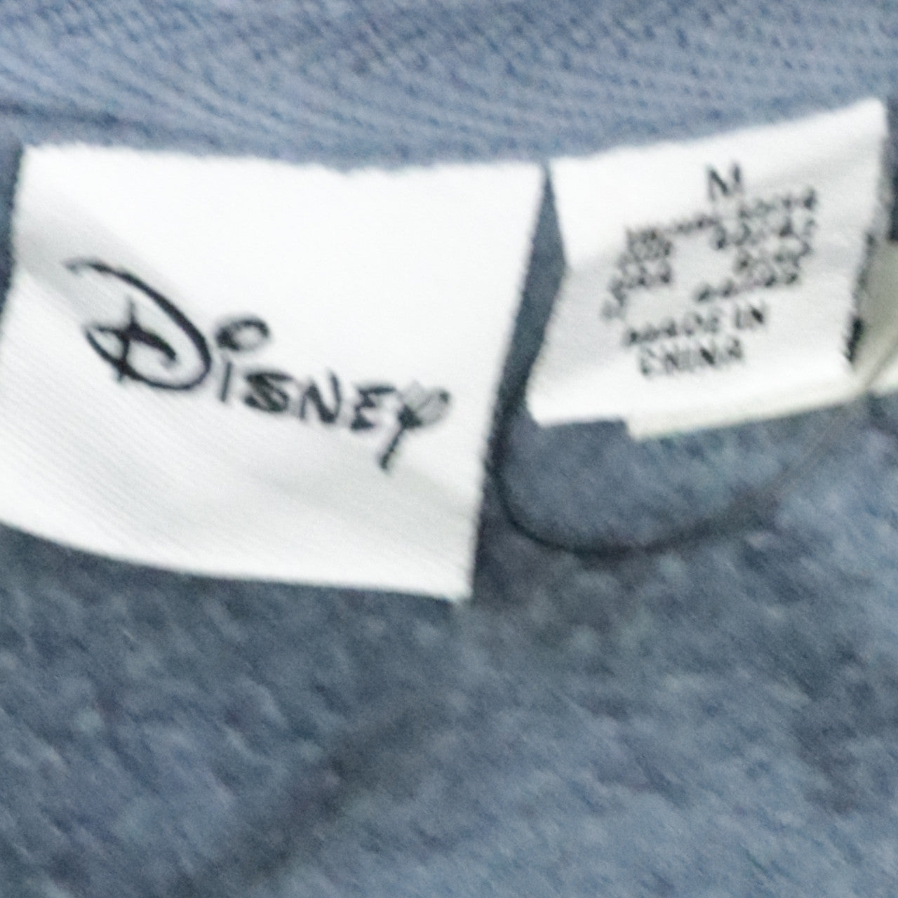 Disney Women Blue Stitch Pullover Hoodie M Cotton Blend