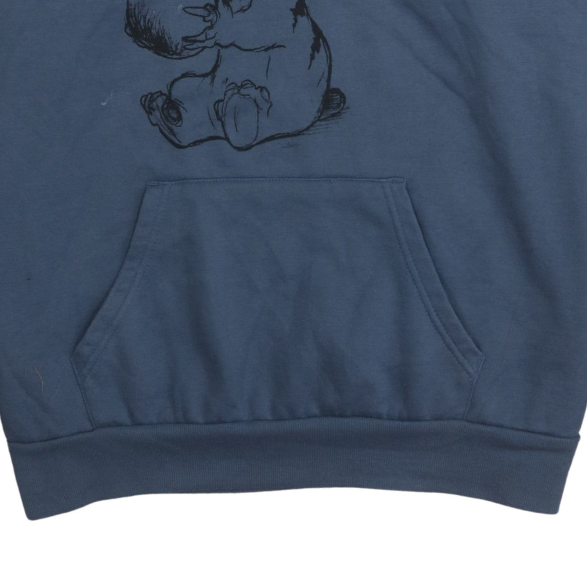 Disney Women Blue Stitch Pullover Hoodie M Cotton Blend
