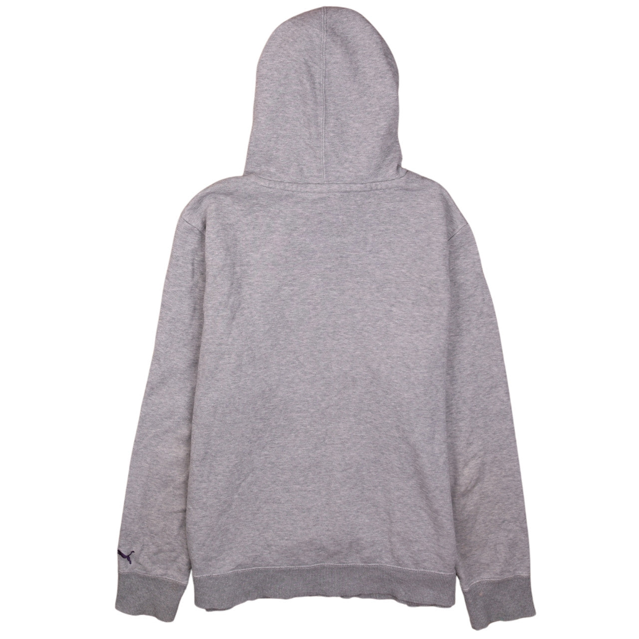 Puma Women Grey Hooded Pullover Sweatshirt UK 16 Embroidered Logo