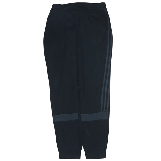 adidas Men's Black Jogger Trousers Size M Regular Fit Fleece