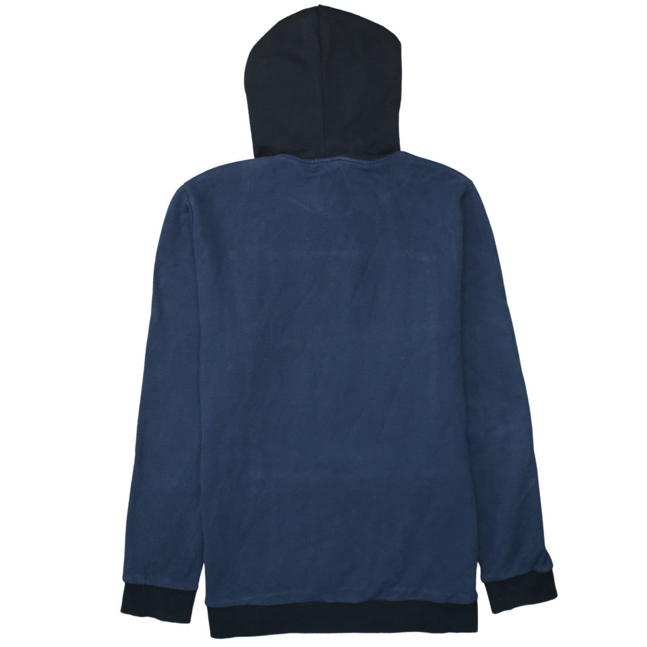 Hugo Boss Men's Blue Pullover Hoodie 2XL Quilted Logo Cotton Blend