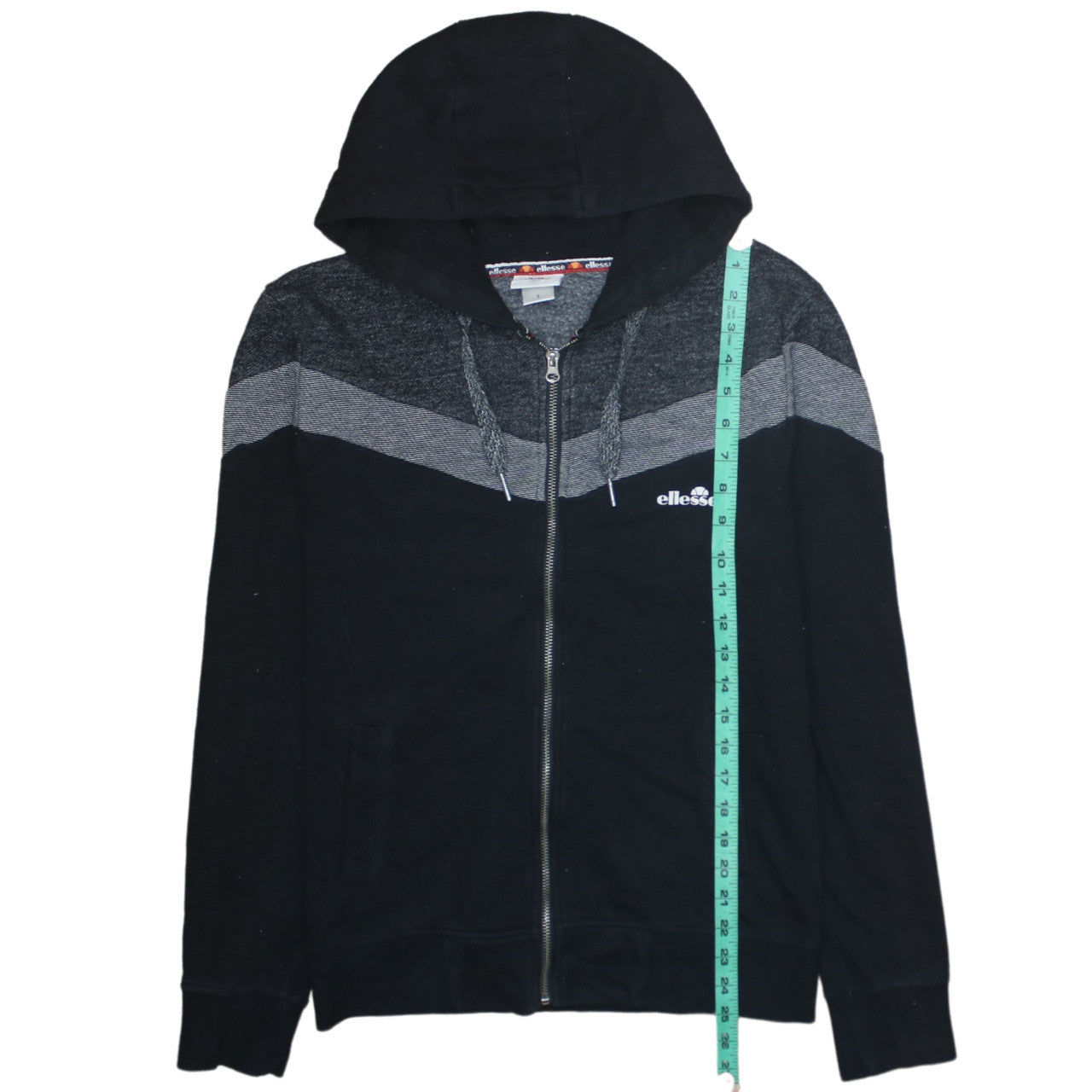 Ellesse Men's Black Full Zip Hoodie M Regular Fit Sports Style