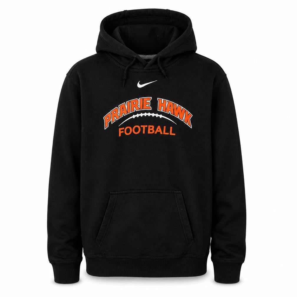 Nike Men's Black Small Pullover Hoodie Prairie Hawk Football