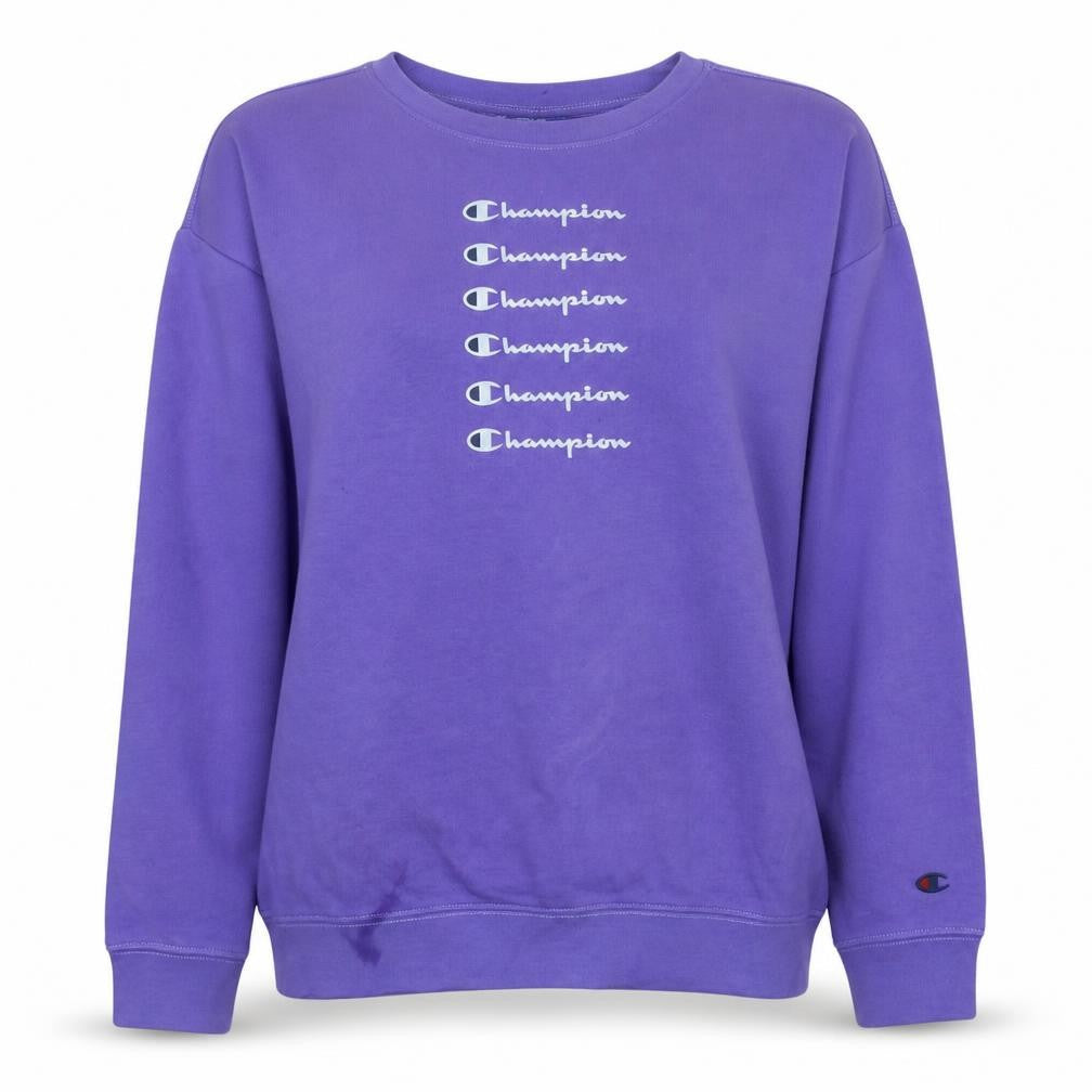 Champion Women's Purple Crew Neck Pullover Sweatshirt Medium
