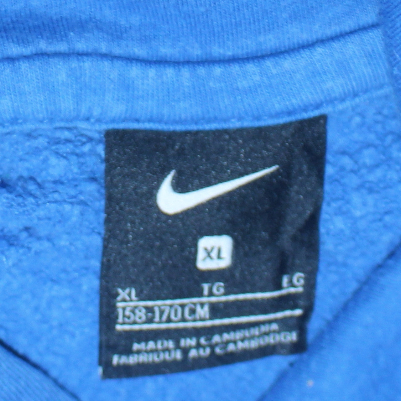 Nike Boys Blue Pullover Hoodie XL 158-170cm Cotton Blend Sweatshirt
