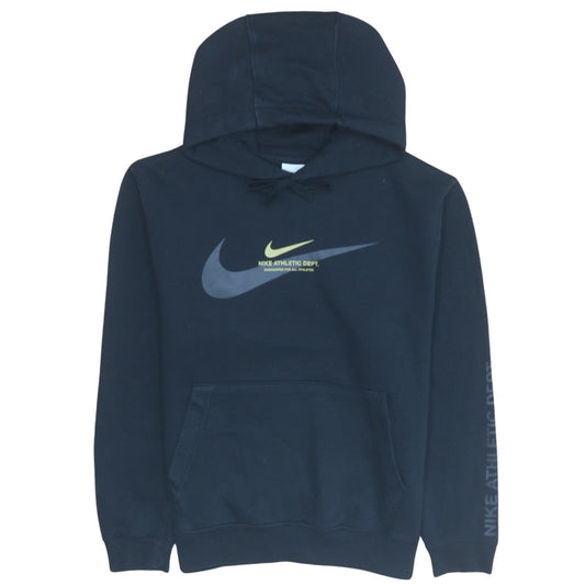 Nike Men's Black Small Pullover Hoodie with Logo Print