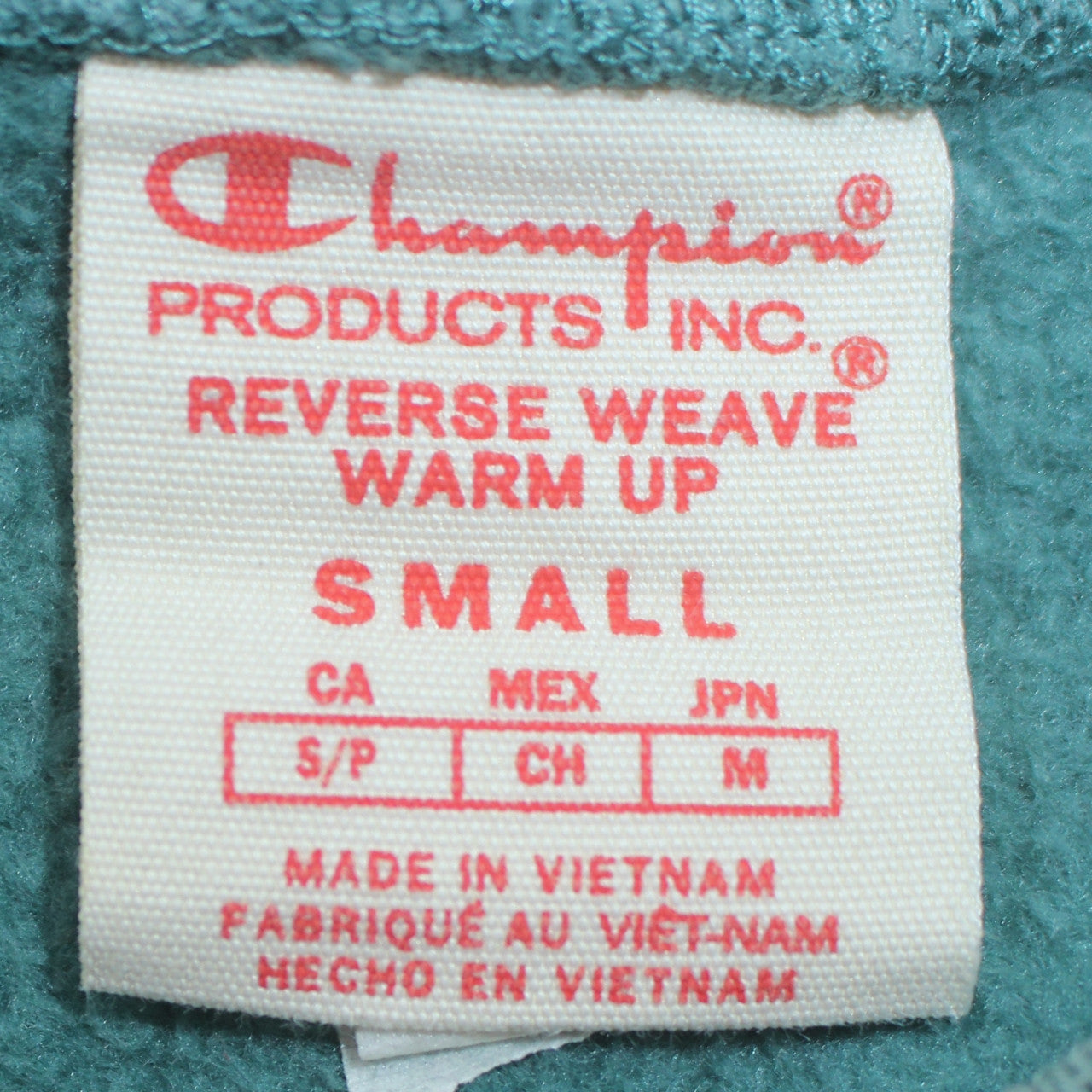 Champion Men's Green Reverse Weave Crew Neck Sweatshirt Size S