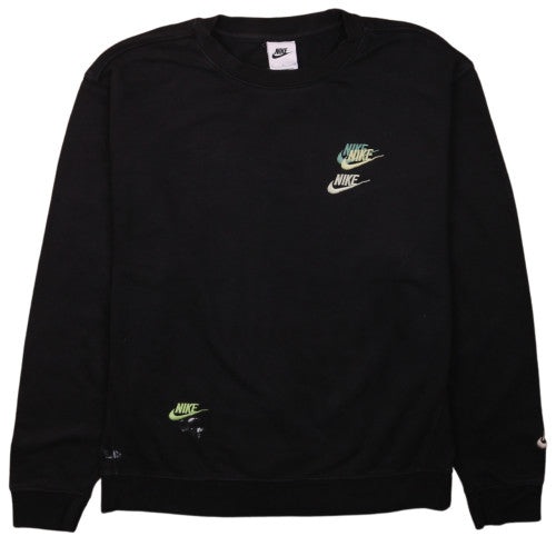 Nike Men's Black Crew Neck Sweatshirt Size S Graphic Print Logo