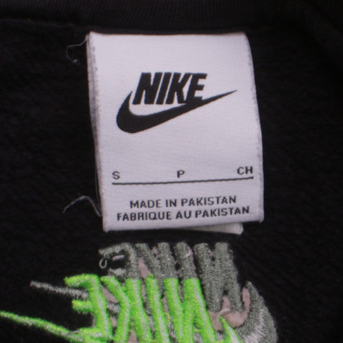 Nike Men's Black Crew Neck Sweatshirt Size S Graphic Print Logo