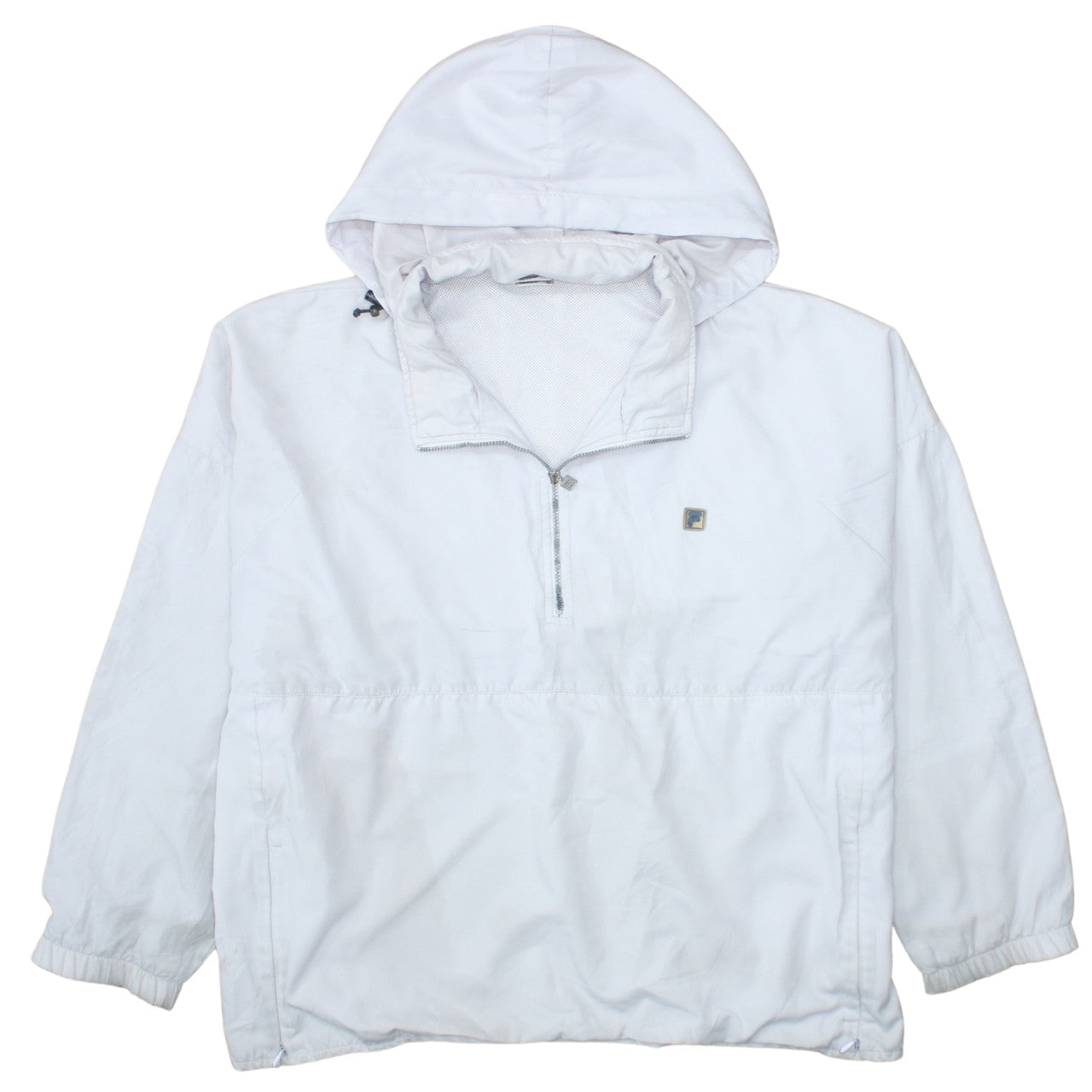 Fila Women’s White Hooded Anorak Jacket Size 14 Lightweight Zip