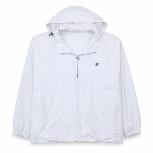 Fila Women’s White Hooded Anorak Jacket Size 14 Lightweight Zip