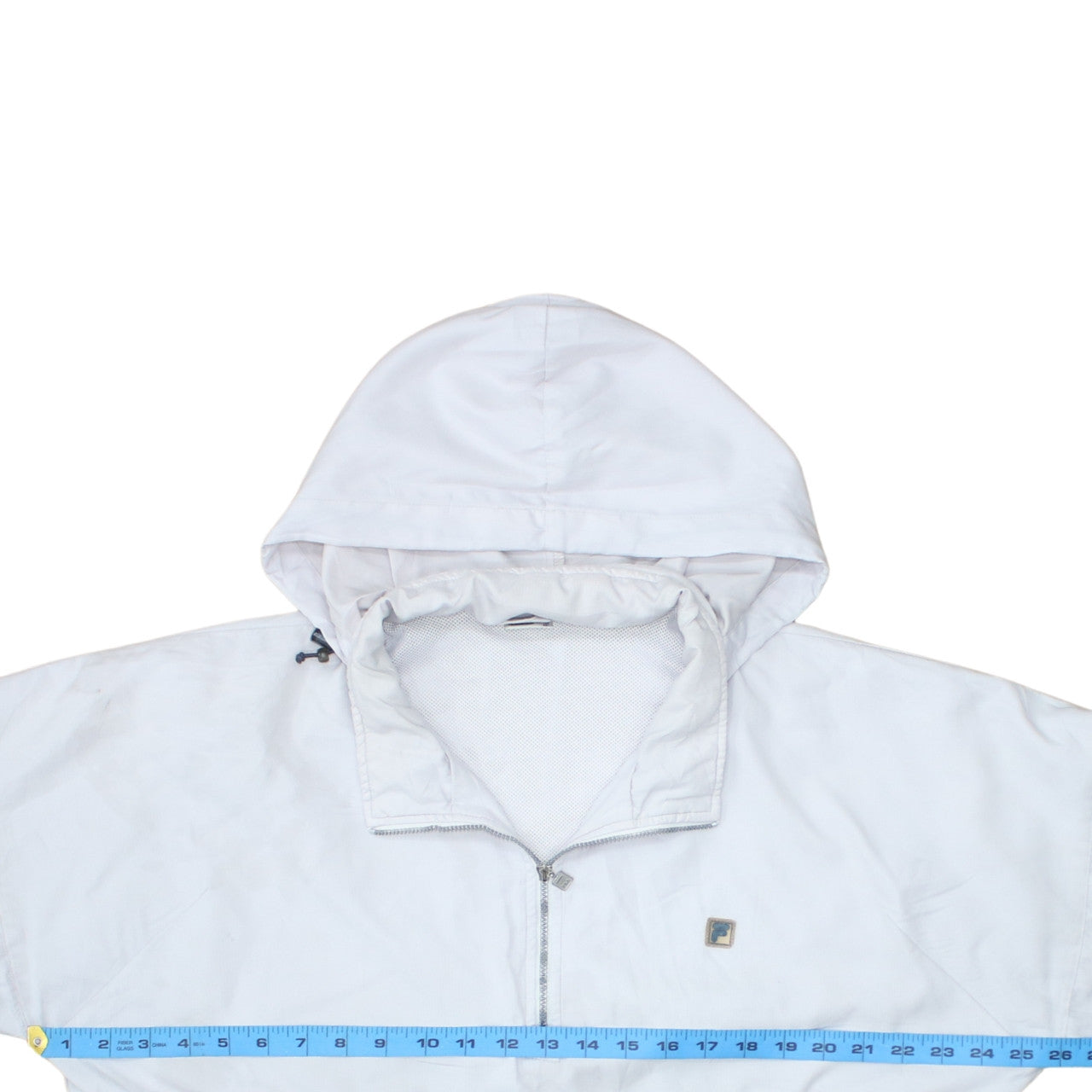 Fila Women’s White Hooded Anorak Jacket Size 14 Lightweight Zip