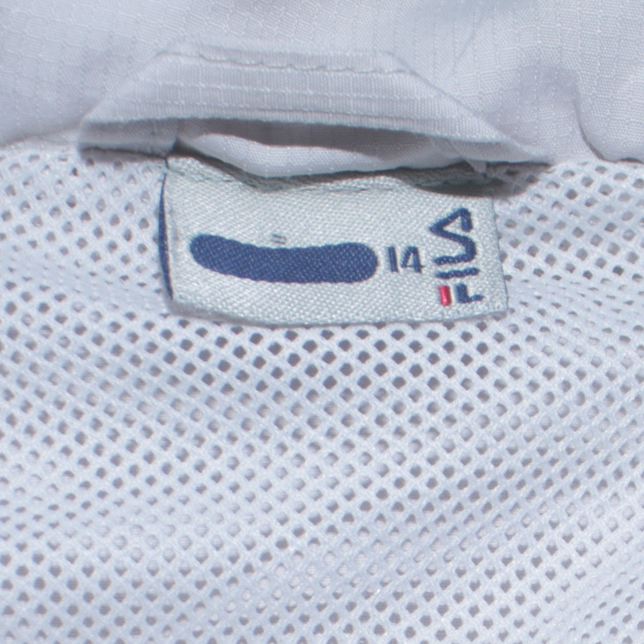 Fila Women’s White Hooded Anorak Jacket Size 14 Lightweight Zip