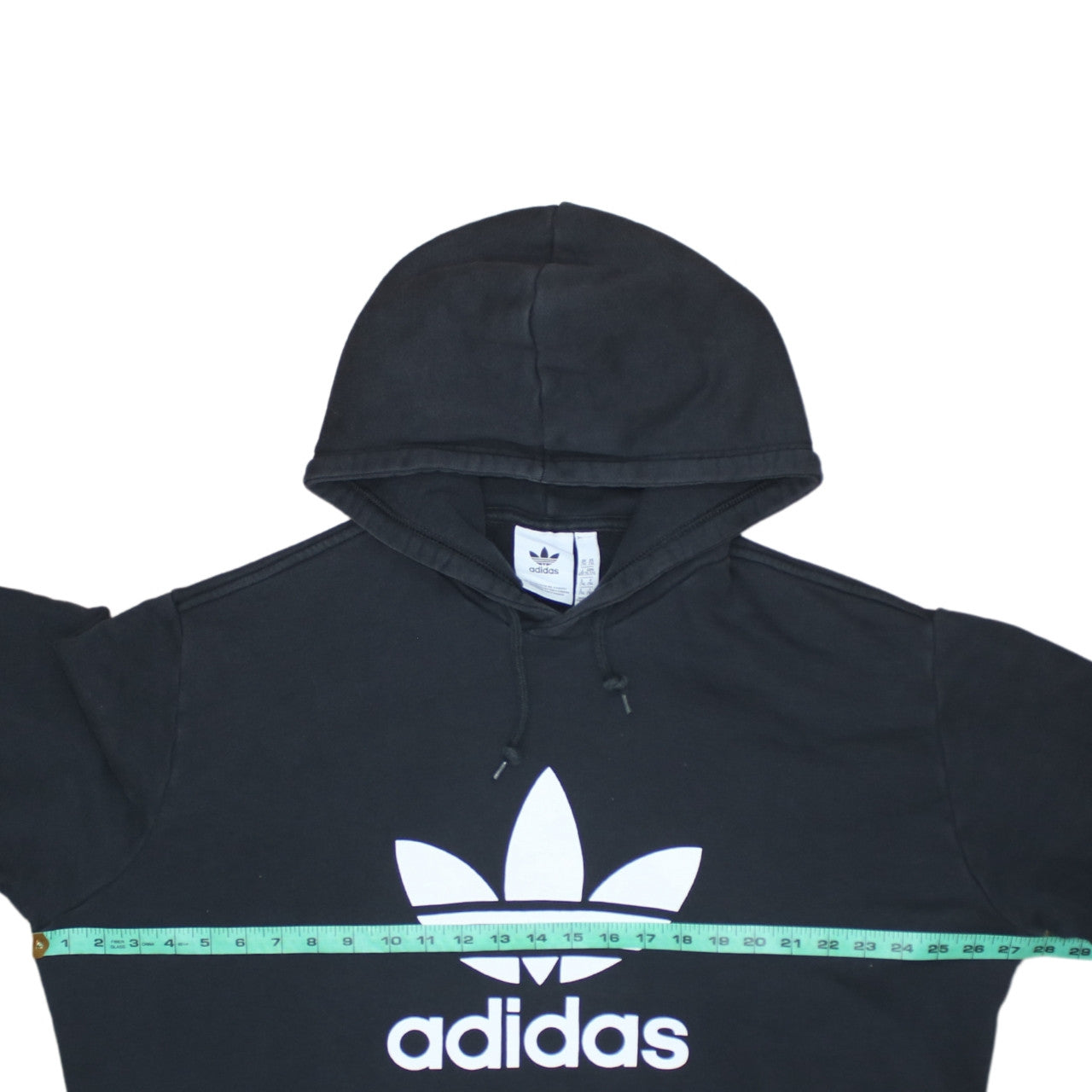 Adidas Mens Black 2XL Pullover Hoodie Trefoil Logo Fleece Sweatshirt
