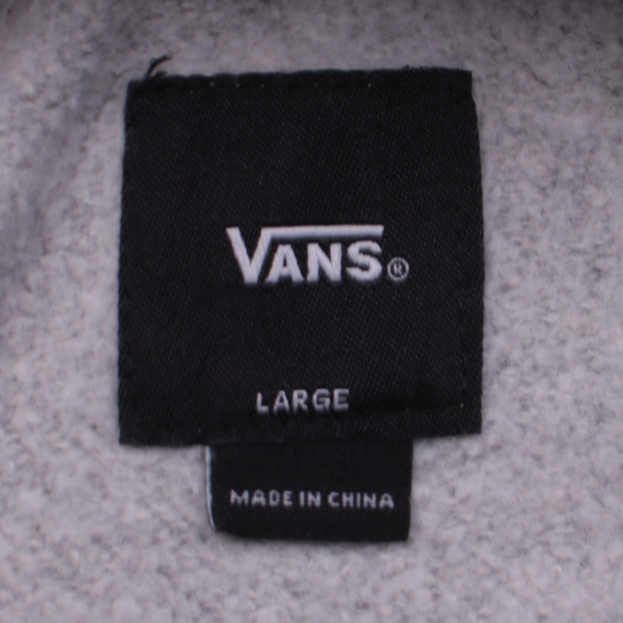 Vans Womens Grey Pullover Hoodie Large Logo Print Casual Sweatshirt