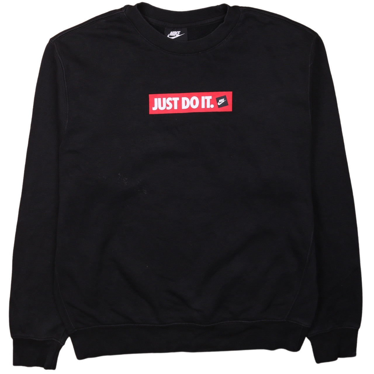 Nike Men’s Black Pullover Sweatshirt M Just Do It Graphic Print