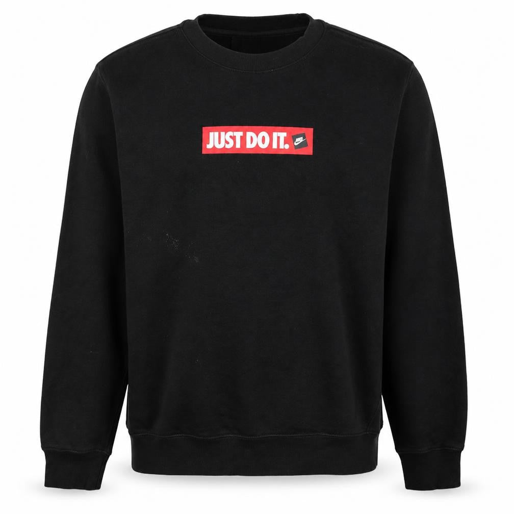 Nike Men’s Black Pullover Sweatshirt M Just Do It Graphic Print