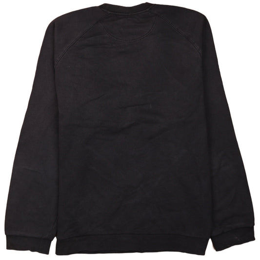 Adidas Men's Black Crew Neck Pullover Sweatshirt L Cotton Blend