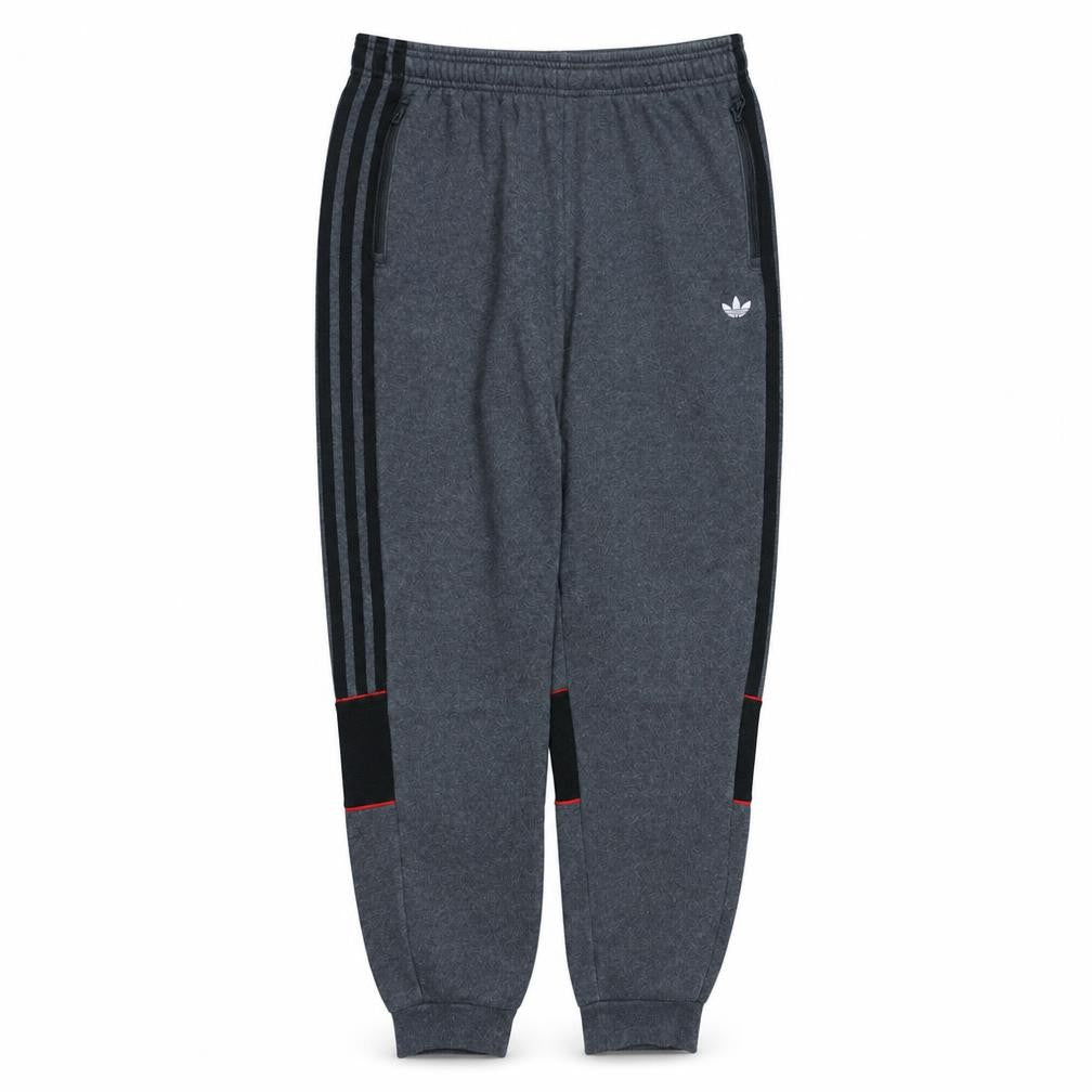 Front view of adidas boys’ grey jogger trousers 15-16 years fleece activewear pants