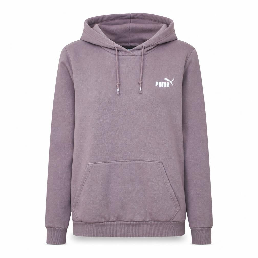 Puma Women Mauve Pullover Hoodie L Cotton Blend Casual Wear