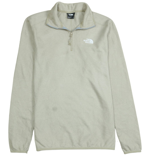 The North Face Men's Beige Fleece 1/2 Zip Pullover Sweatshirt S