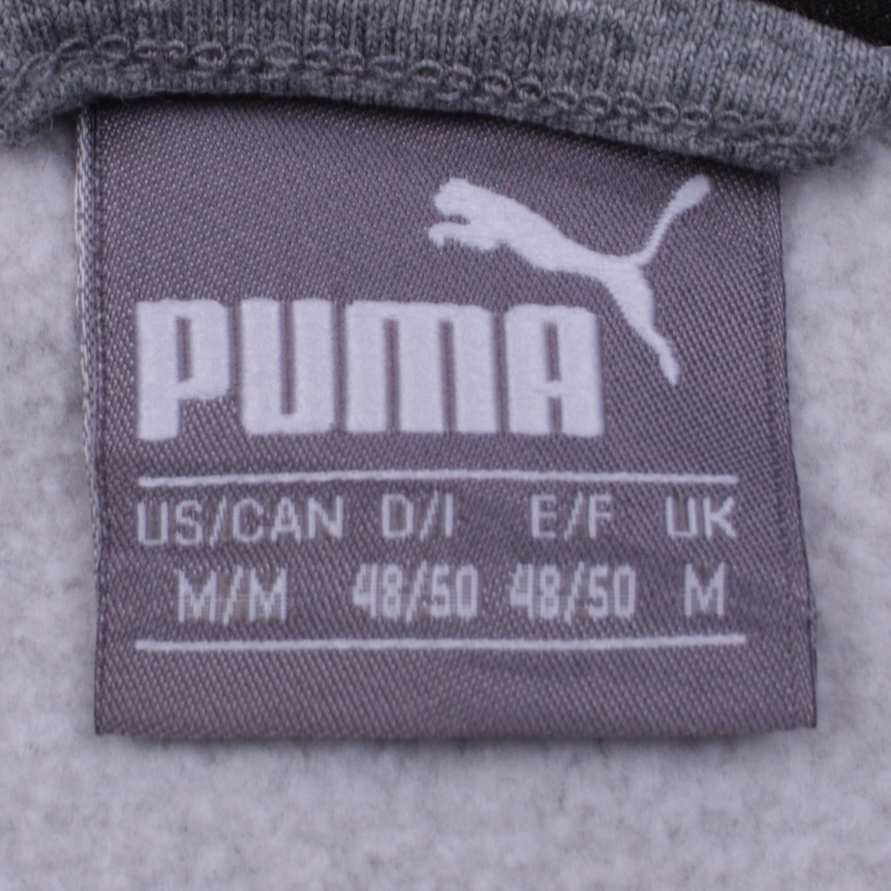 Puma Mens Grey Full Zip Hoodie M Regular Graphic Fleece Sweatshirt