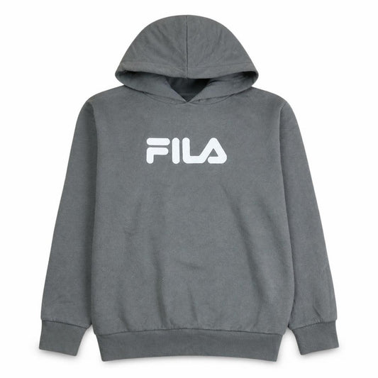 Fila Boys Grey Pullover Hoodie 12-13 Years Logo Casual Sweatshirt