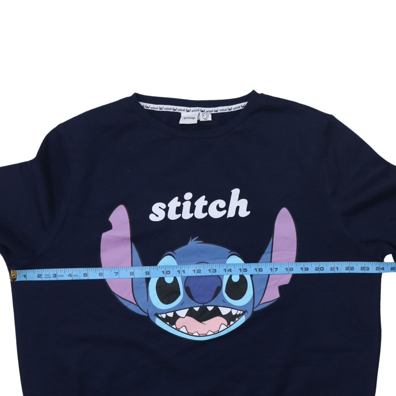 Disney Womens Navy Blue Stitch Sweatshirt Size 18/20 Pullover