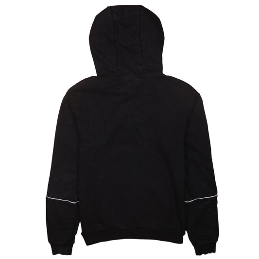 FILA Men's Black XS Pullover Hoodie with Logo Tape Trim
