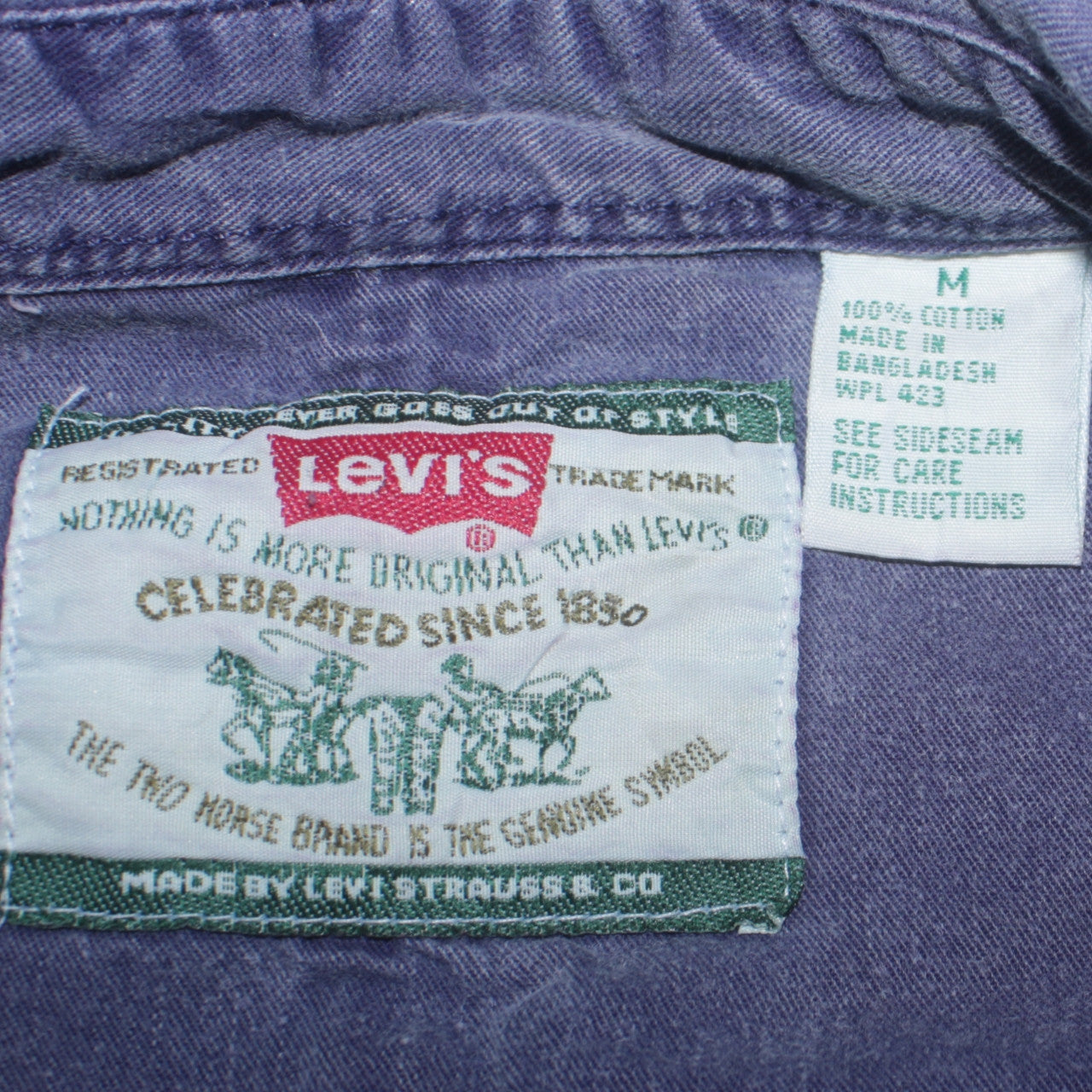 Levi's Men's Blue Denim Long Sleeve Button-Up Shirt M