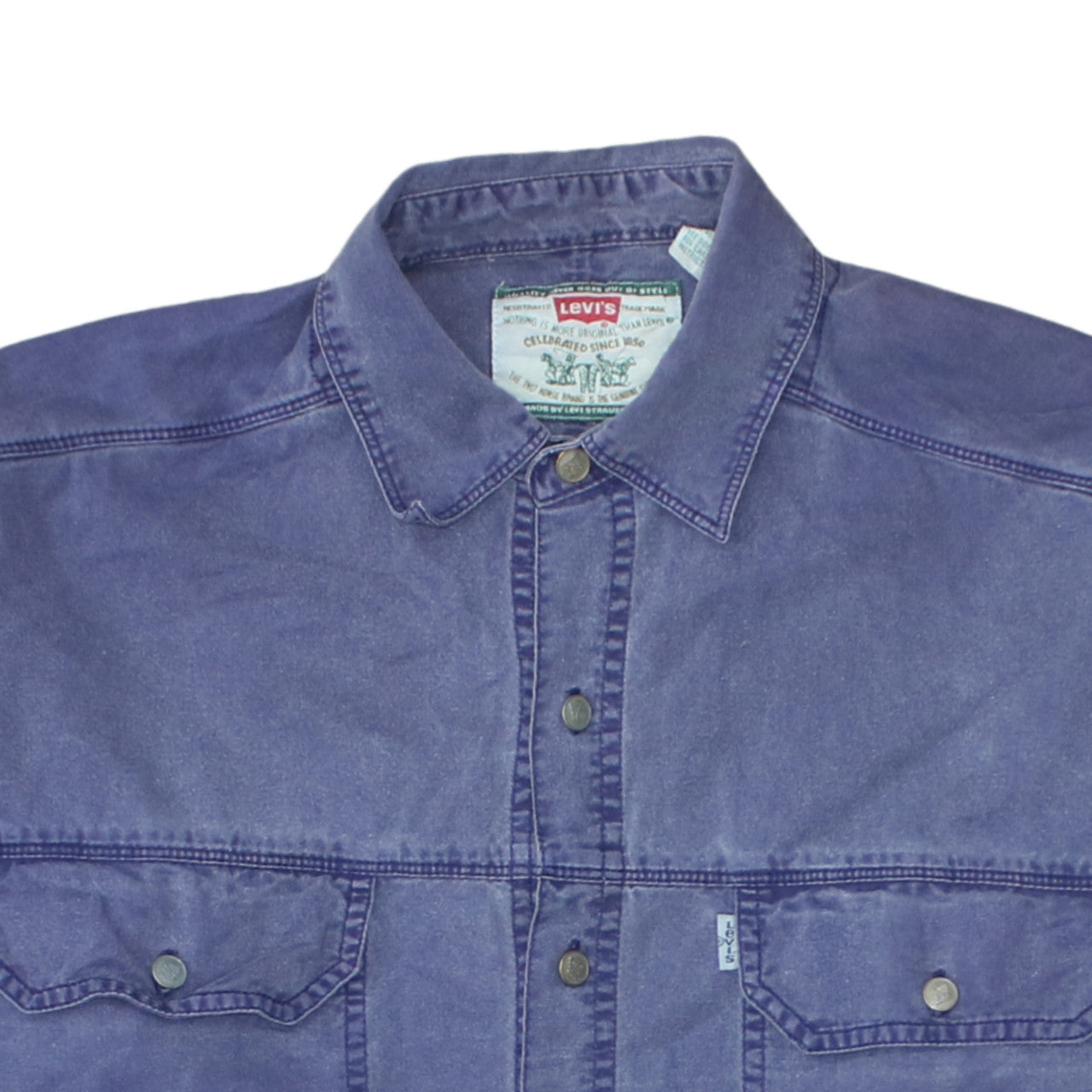 Levi's Men's Blue Denim Long Sleeve Button-Up Shirt M