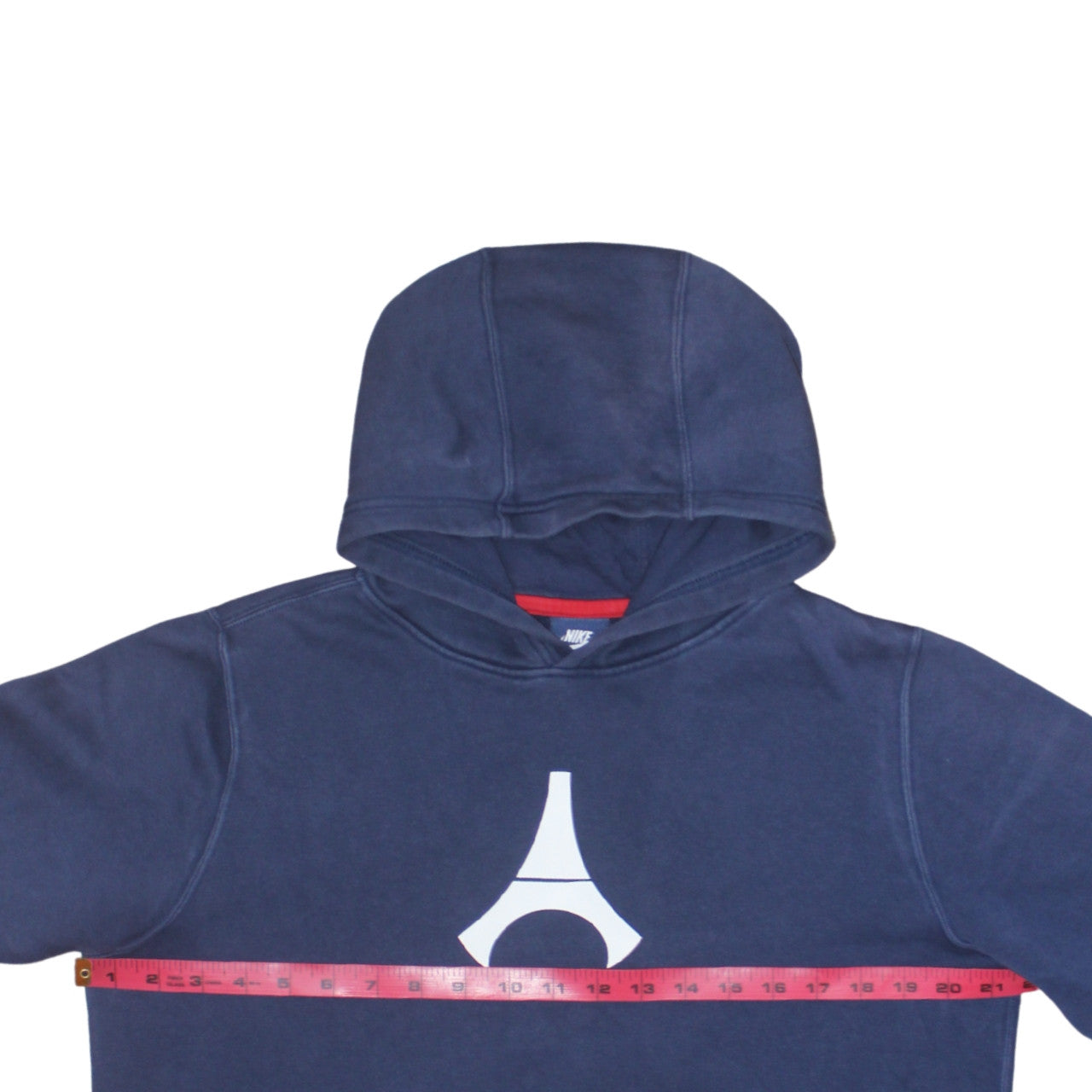 Nike Boys Blue Pullover Hoodie 13-15 Years PSG Logo Fleece Sweatshirt