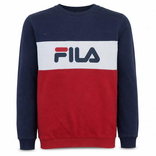 FILA Boys Multicoloured 13-14 Years Colourblock Pullover Sweatshirt