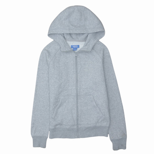 Adidas Women’s Grey Full Zip Hoodie Size L Classic Fit