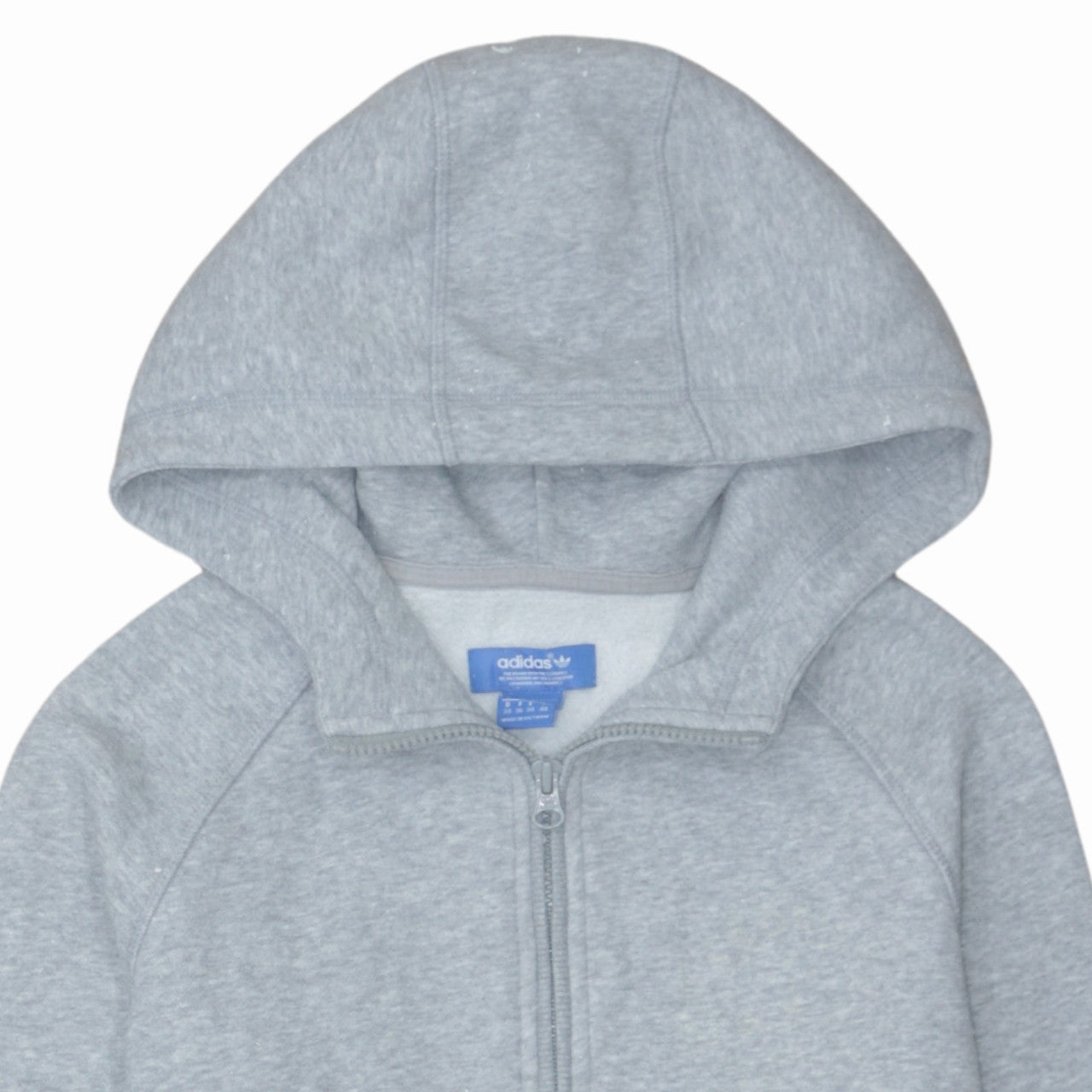 Adidas Women’s Grey Full Zip Hoodie Size L Classic Fit