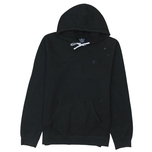 Champion Men Black Pullover Hoodie Medium Regular Fit Fleece